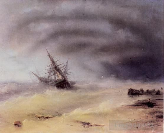 Ivan Konstantinovich Aivazovsky Ölgemälde - Sturm 1872IBI