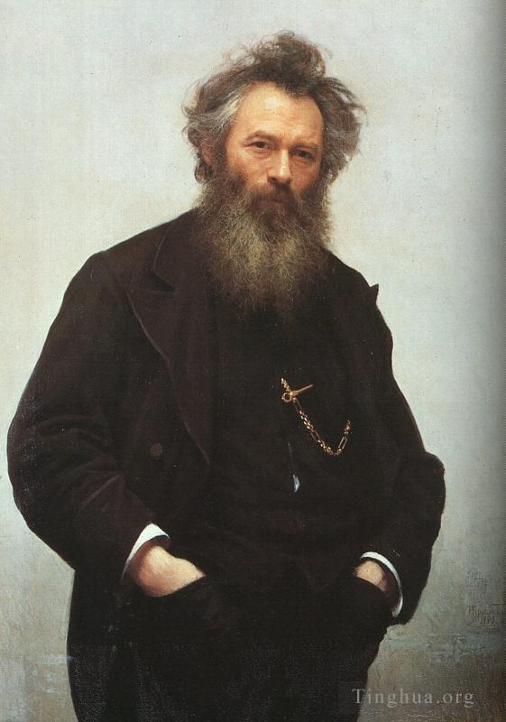 Ivan Kramskoi Ölgemälde - Porträt von Iwan I. Schischkin
