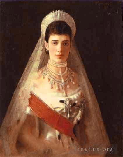 Ivan Kramskoi Ölgemälde - Porträt der Kaiserin Maria Fjodorowna