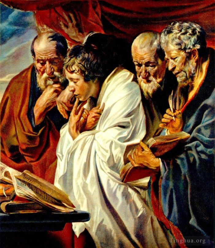 Jacob Jordaens Ölgemälde - Die vier Evangelisten