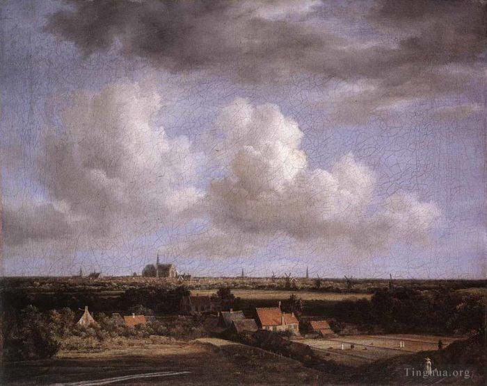 Jacob van Ruisdael Ölgemälde - Landschaft mit Blick auf Haarlem