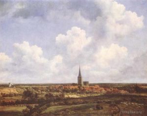 Jacob van Ruisdael Werk - Landschaft mit Kirche und Dorf