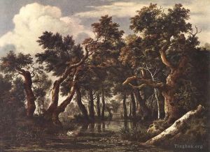 Jacob van Ruisdael Werk - Der Sumpf in einem Wald