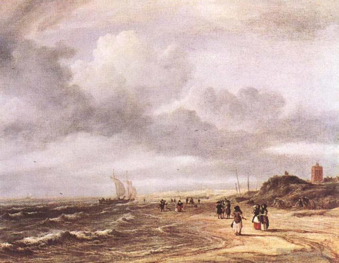 Jacob van Ruisdael Ölgemälde - Die Küste von Egmond an Zee