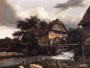 Jacob van Ruisdael Werk - Zwei Wassermühlen und offene Schleuse