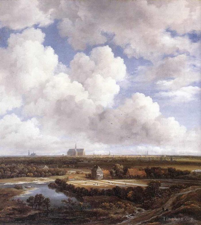 Jacob van Ruisdael Ölgemälde - Blick auf Haarlem mit Bleichanlagen