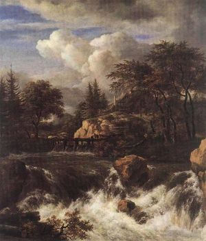 Jacob van Ruisdael Werk - Wasserfall IN EINER felsigen Landschaft