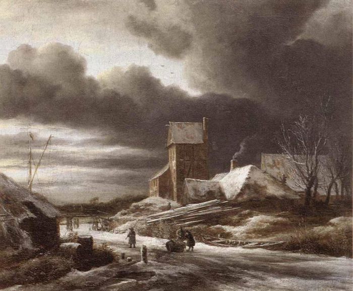 Jacob van Ruisdael Ölgemälde - Winterlandschaft