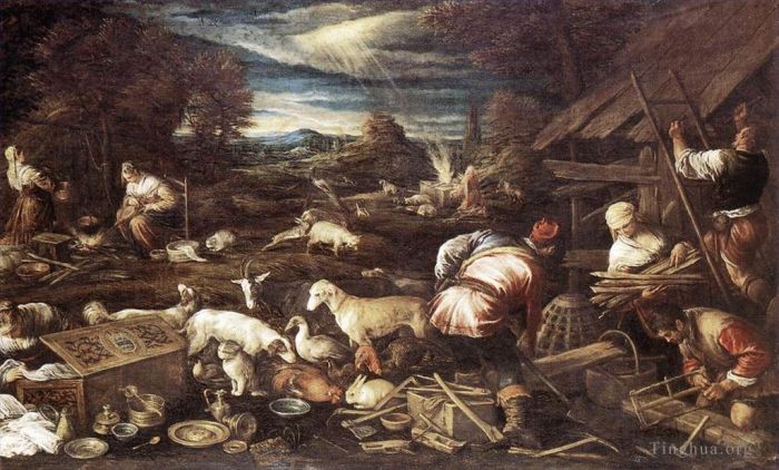 Jacopo Bassano Ölgemälde - Noahs Opfer
