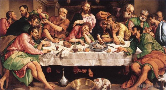 Jacopo Bassano Ölgemälde - Das letzte Abendmahl