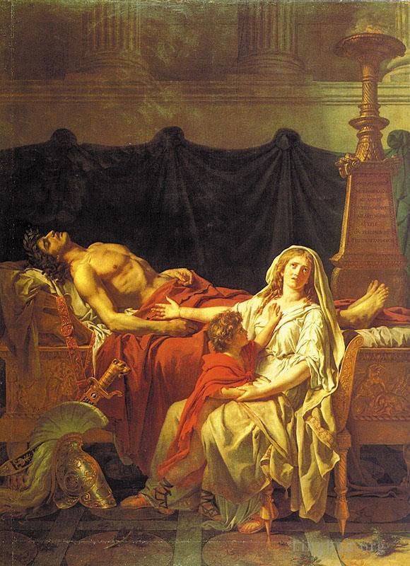 Jacques-Louis David Ölgemälde - Andromache trauert um Hector cgf