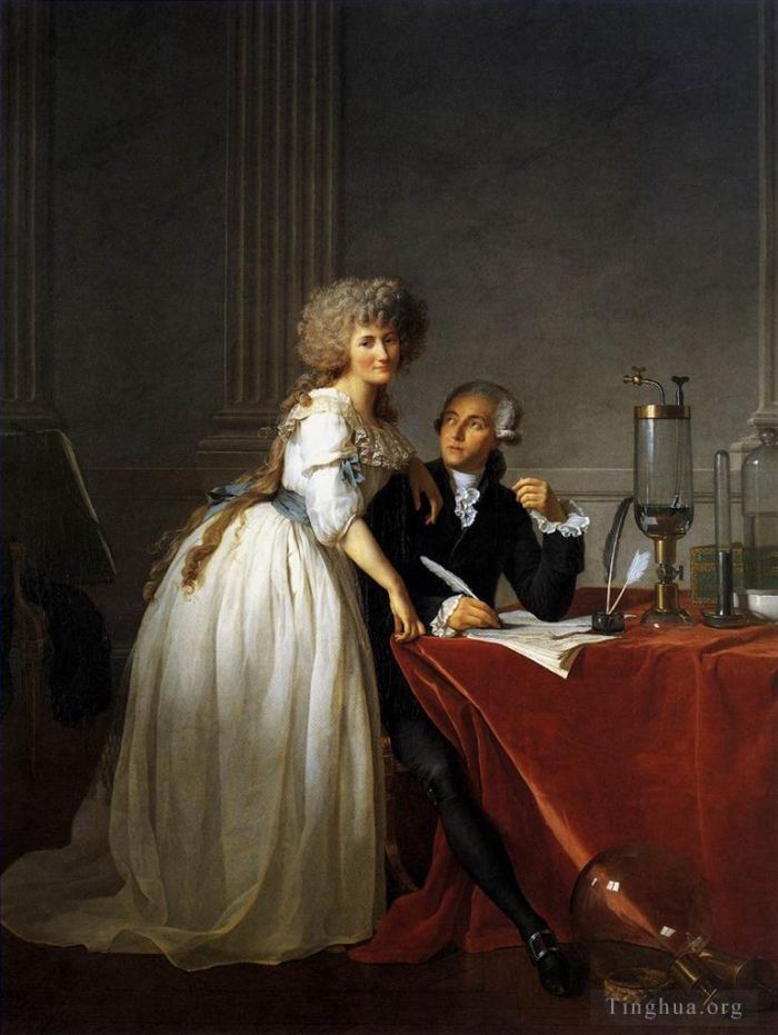 Jacques-Louis David Ölgemälde - Porträt von Antoine Laurent und Marie Anne Lavoisier