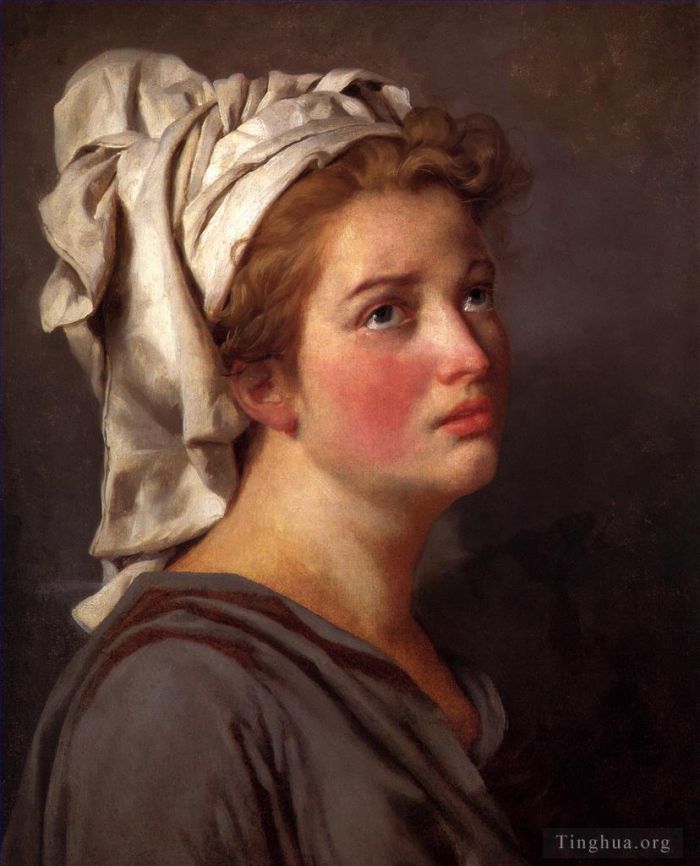 Jacques-Louis David Ölgemälde - Porträt einer jungen Frau mit Turban