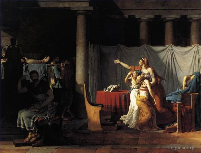Jacques-Louis David Ölgemälde - Die Liktoren geben Brutus die Leichen seiner Söhne zurück