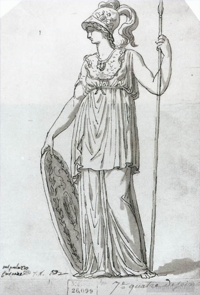 Jacques-Louis David Andere Malerei - Minerva