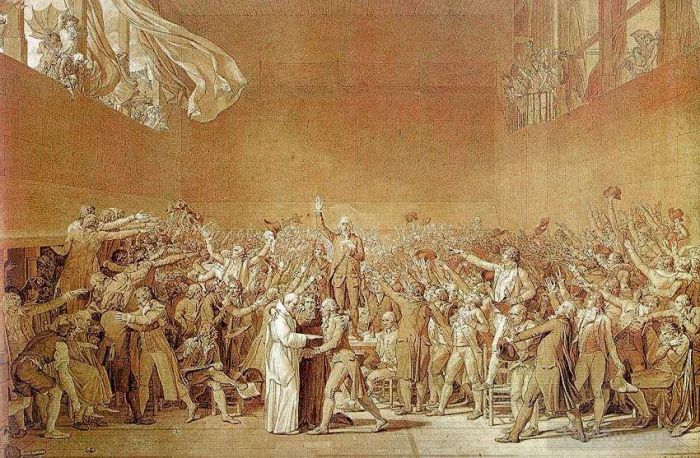 Jacques-Louis David Andere Malerei - Der Eid des Tennisplatzes