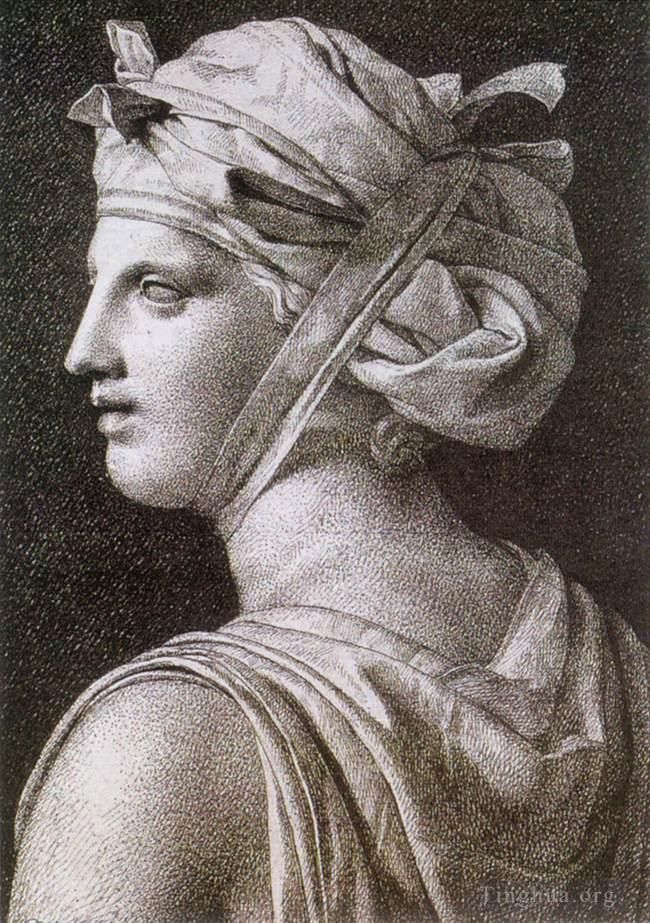 Jacques-Louis David Andere Malerei - Frau mit Turban