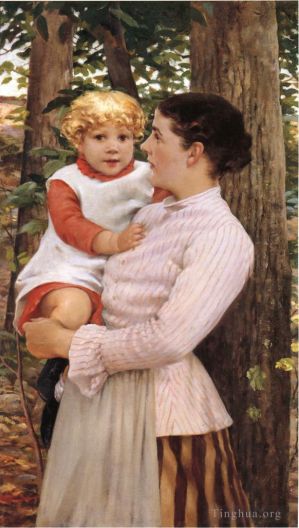 James Carroll Beckwith Werk - Mutter und Kind