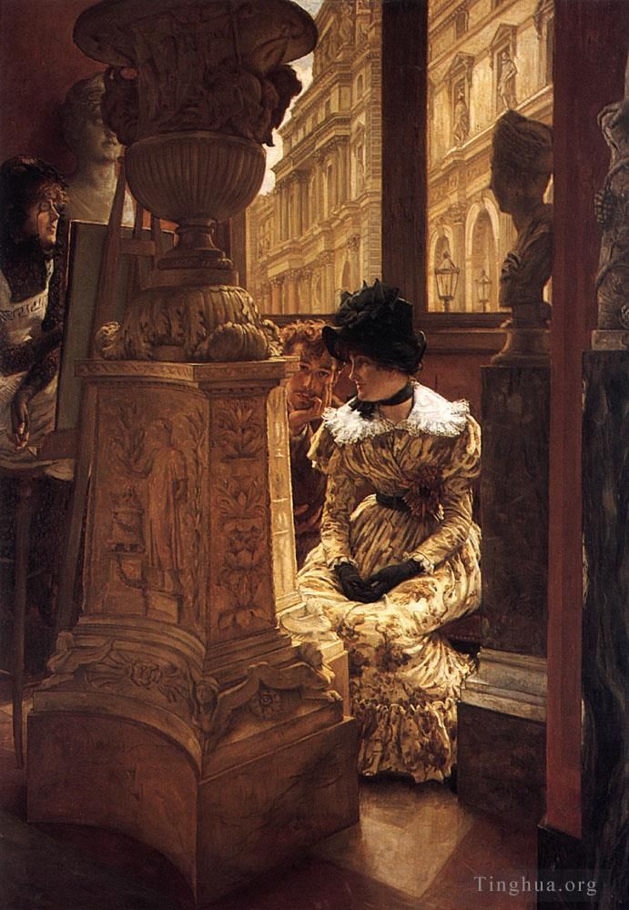 James Tissot Ölgemälde - Im Louvre