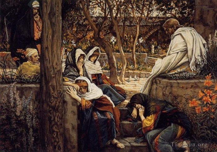James Tissot Ölgemälde - Jesus in Bethanien