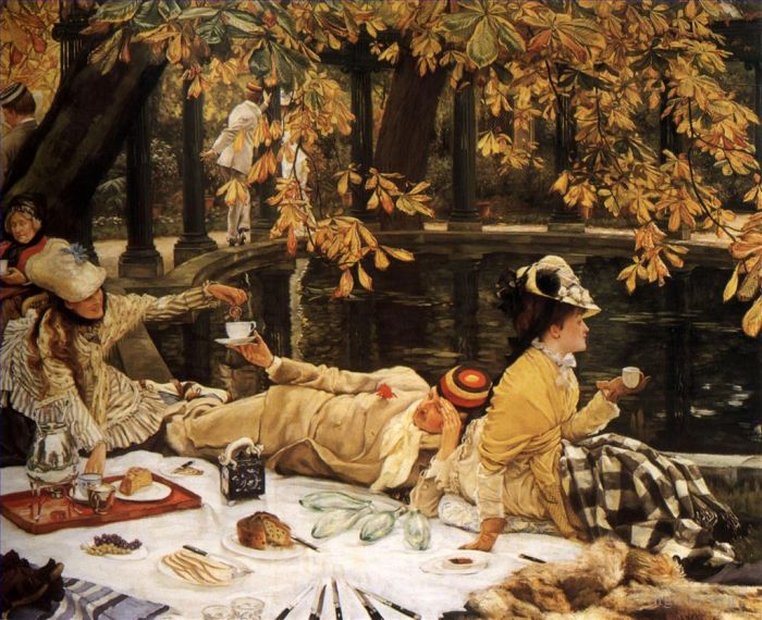 James Tissot Ölgemälde - Das Picknick