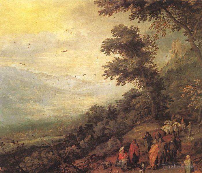 Jan Brueghel the Elder Ölgemälde - Versammlung der Zigeuner im Wald