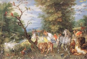 Jan Brueghel the Elder Werk - Die Tiere betreten die Arche