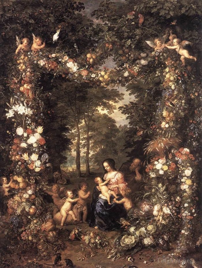 Jan Brueghel the Elder Ölgemälde - Die Heilige Familie