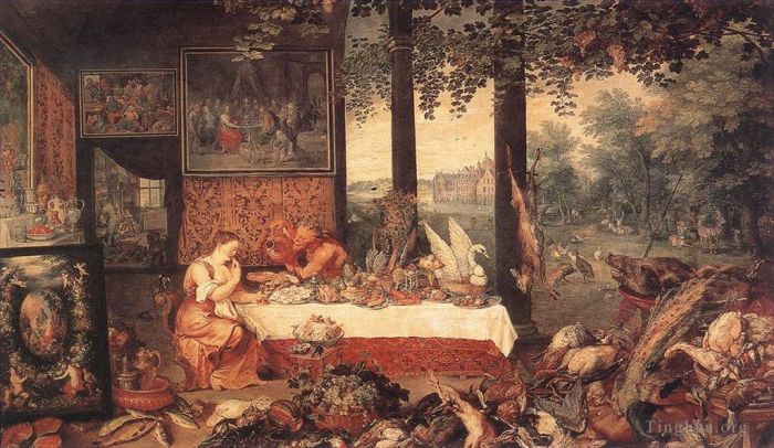 Jan Brueghel the Elder Ölgemälde - Der Hörsinn, Detail 4