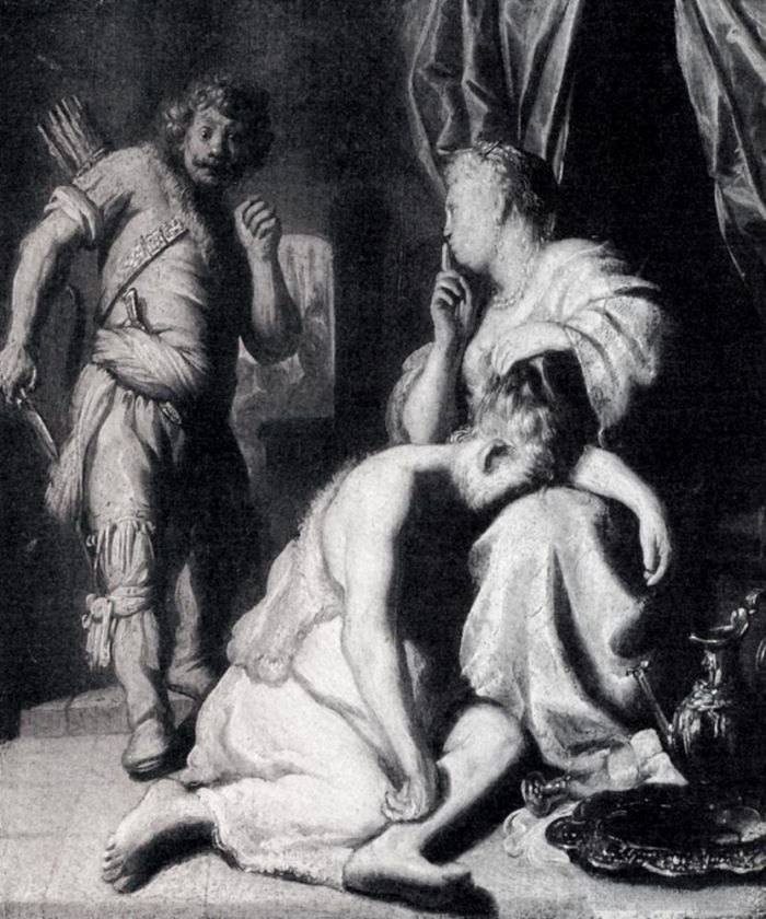 Jan Lievens Ölgemälde - Simson und Delila 1628