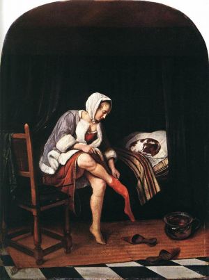 Jan Havickszoon Steen Werk - Die Morgentoilette 1665
