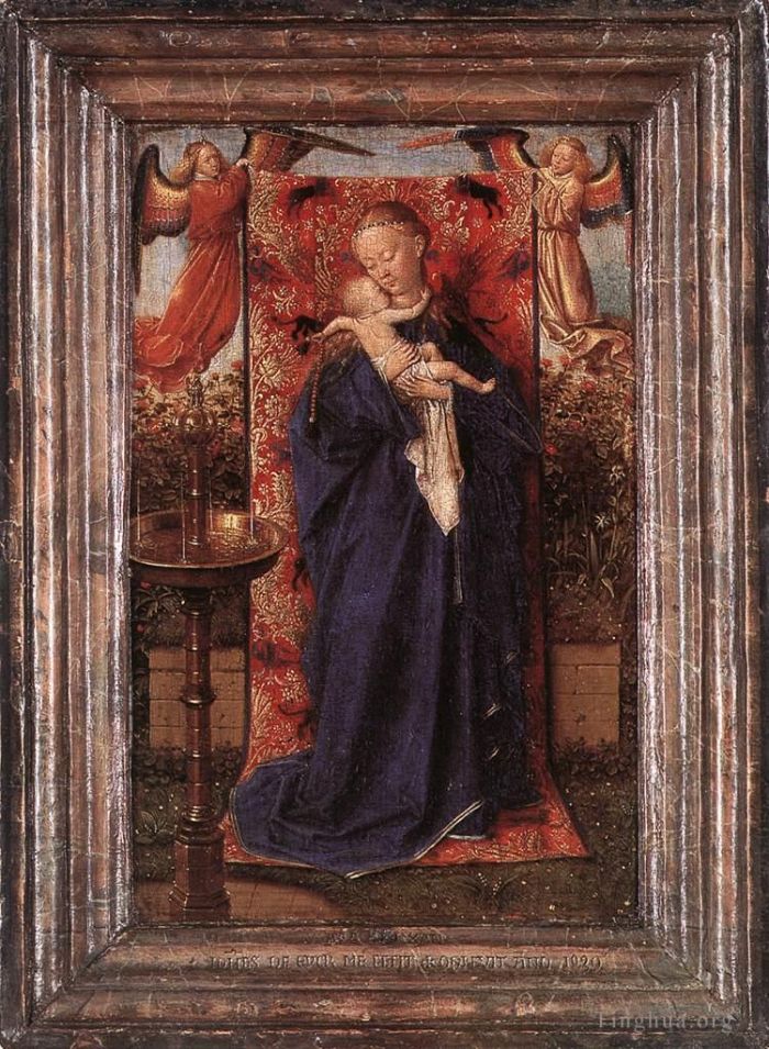 Jan van Eyck Ölgemälde - Madonna und Kind am Brunnen