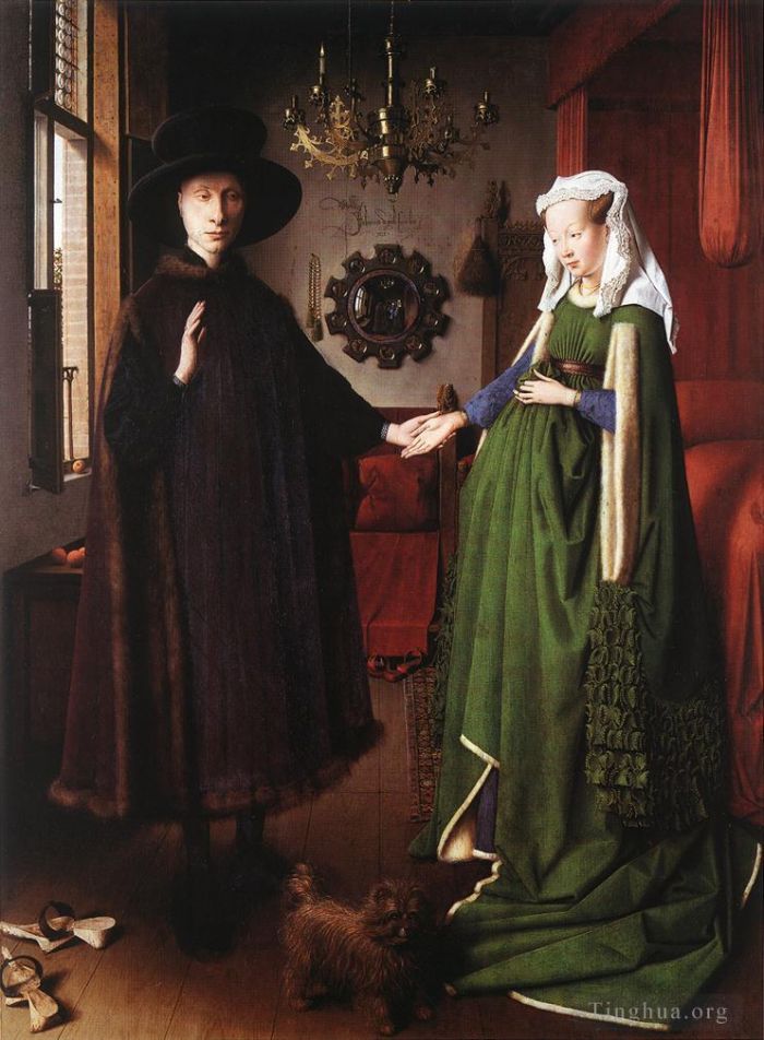 Jan van Eyck Ölgemälde - Porträt von Giovanni Arnolfini und seiner Frau