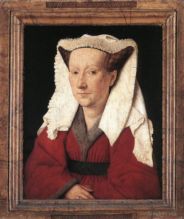 Jan van Eyck Ölgemälde - Porträt von Margareta van Eyck