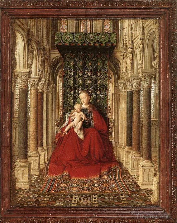 Jan van Eyck Ölgemälde - Kleines Triptychon in der Mitteltafel