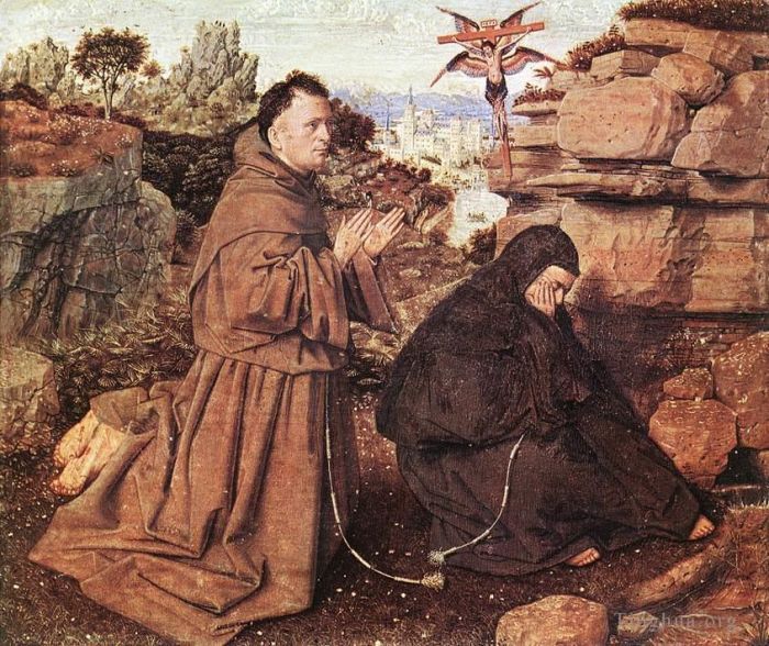 Jan van Eyck Ölgemälde - Stigmatisierung des Heiligen Franziskus