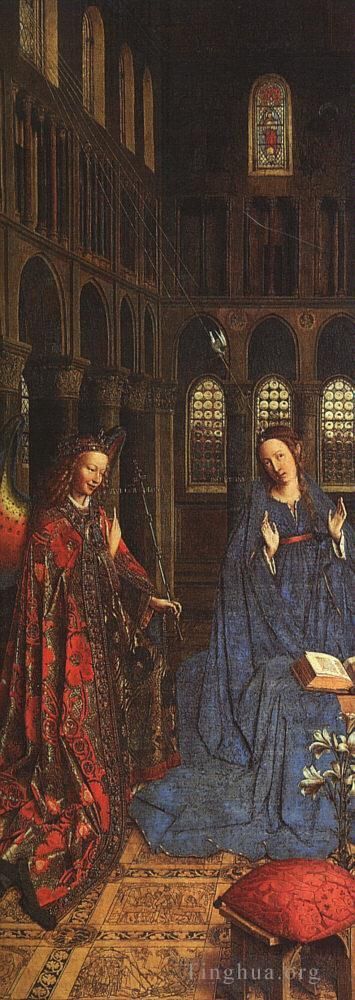 Jan van Eyck Ölgemälde - Die Verkündigung 1435