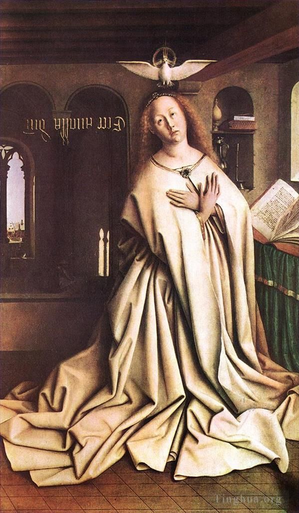 Jan van Eyck Ölgemälde - Das Genter Altarbild Maria der Verkündigung