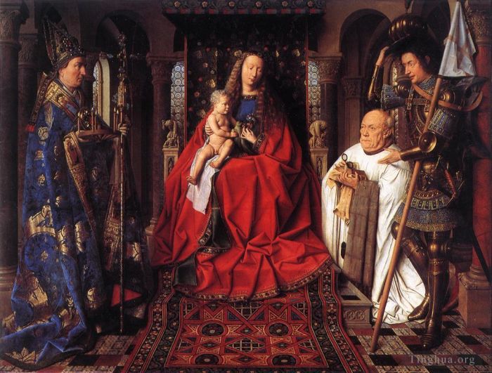 Jan van Eyck Ölgemälde - Die Madonna mit Canon van der Paele