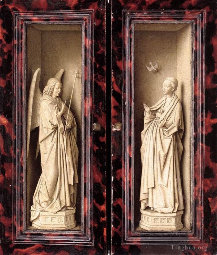 Jan van Eyck Bildhauerei - Kleine Triptychon-Außentafeln