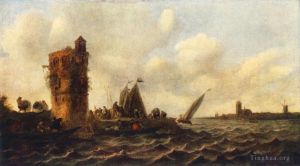 Jan Josephszoon van Goyen Werk - Ein Blick auf die Maas bei Dordrecht