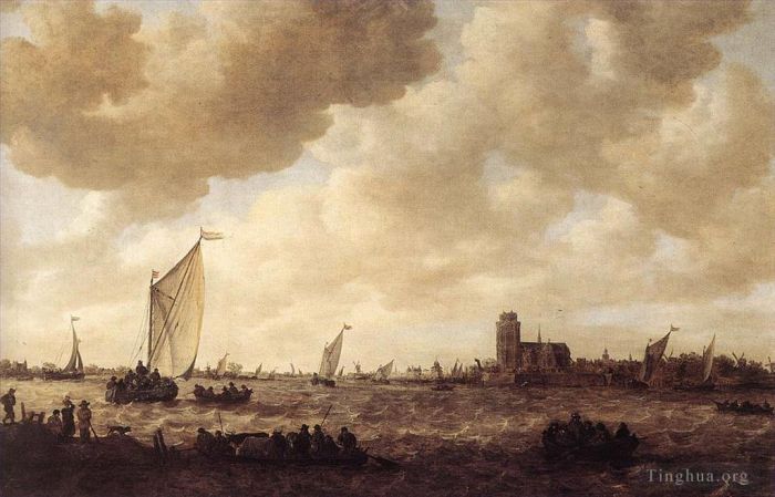 Jan Josephszoon van Goyen Ölgemälde - Ansicht von Dordrecht