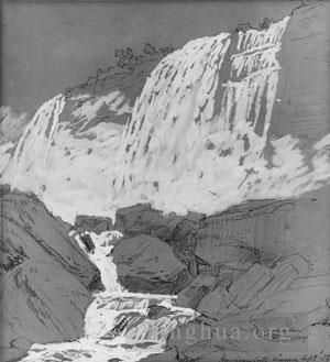Jasper Francis Cropsey Andere Malerei - Amerikanische Wasserfälle Niagara