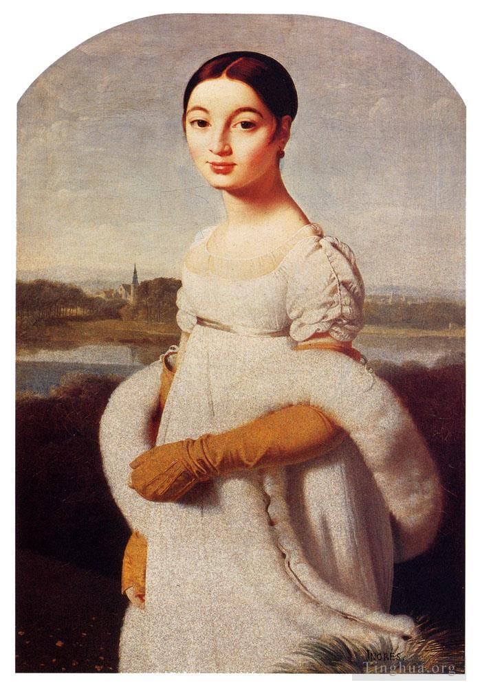 Jean-Auguste-Dominique Ingres Ölgemälde - Auguste Dominique Porträt von Mademoiselle Caroline Riviere