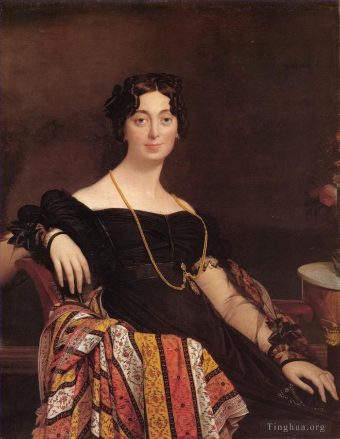 Jean-Auguste-Dominique Ingres Ölgemälde - Madame Jacques Louis Leblanc