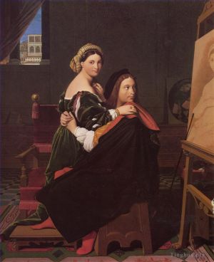 Jean-Auguste-Dominique Ingres Werk - Raffael und die Fornarina