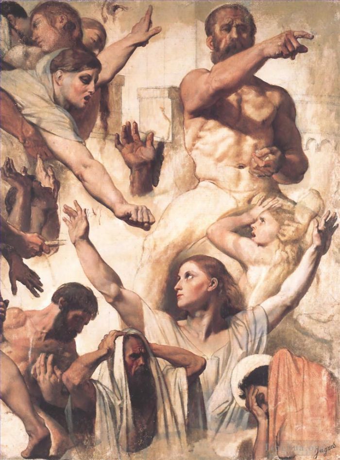 Jean-Auguste-Dominique Ingres Ölgemälde - Studie zum Martyrium des Heiligen Symphorien 2