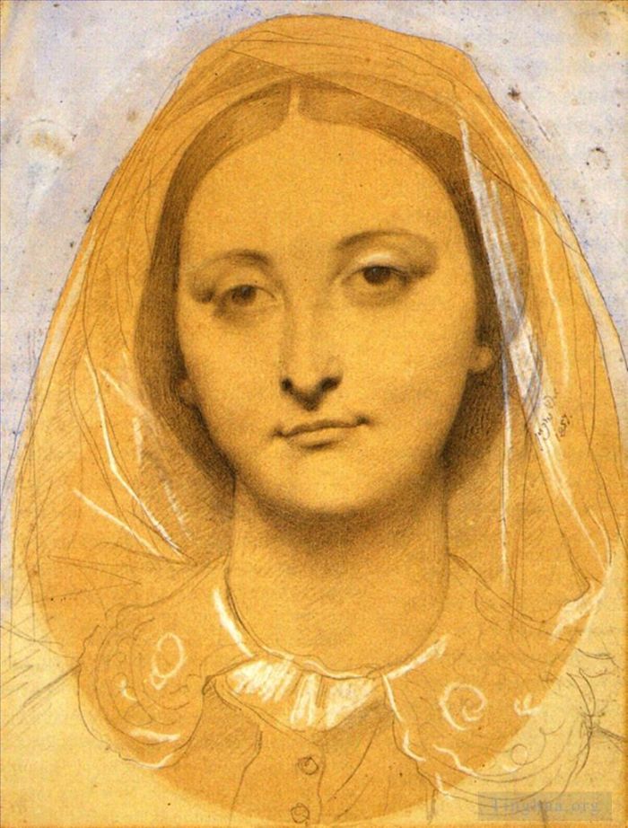 Jean-Auguste-Dominique Ingres Andere Malerei - Mademoiselle Mary de Borderieux