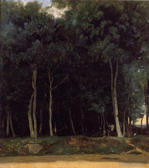 Jean-Baptiste-Camille Corot Werk - Fontainebleau an der Bas-Breau-Straße