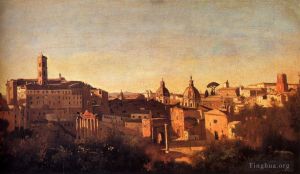 Jean-Baptiste-Camille Corot Werk - Forum von den Farnese-Gärten aus gesehen